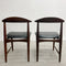Set of 6 Early Mid Century Danish Afromosia "Cow Horn" Dining Chairs