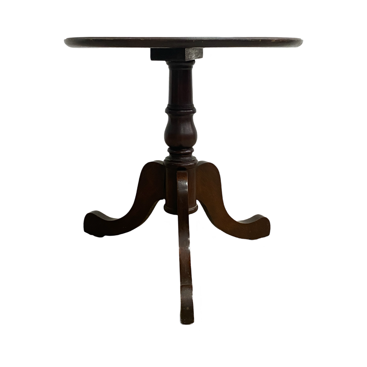 Small 1920s Round Cedar Wine Side Table