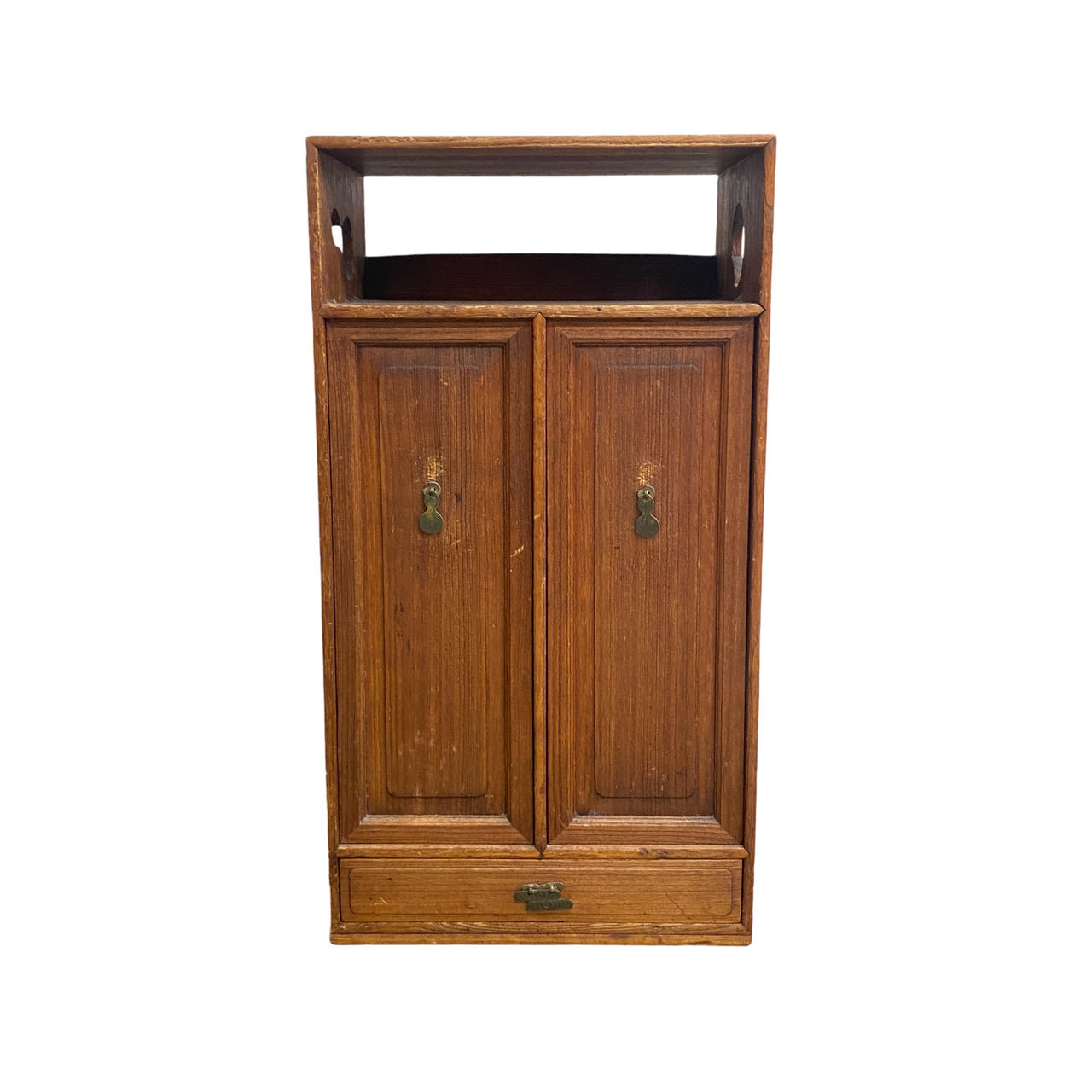 Small Vintage Compact Japanese Tansu Cabinet