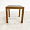 Square Wooden and Smoked Glass Top Side or Coffee Table