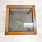 Square Wooden and Smoked Glass Top Side or Coffee Table