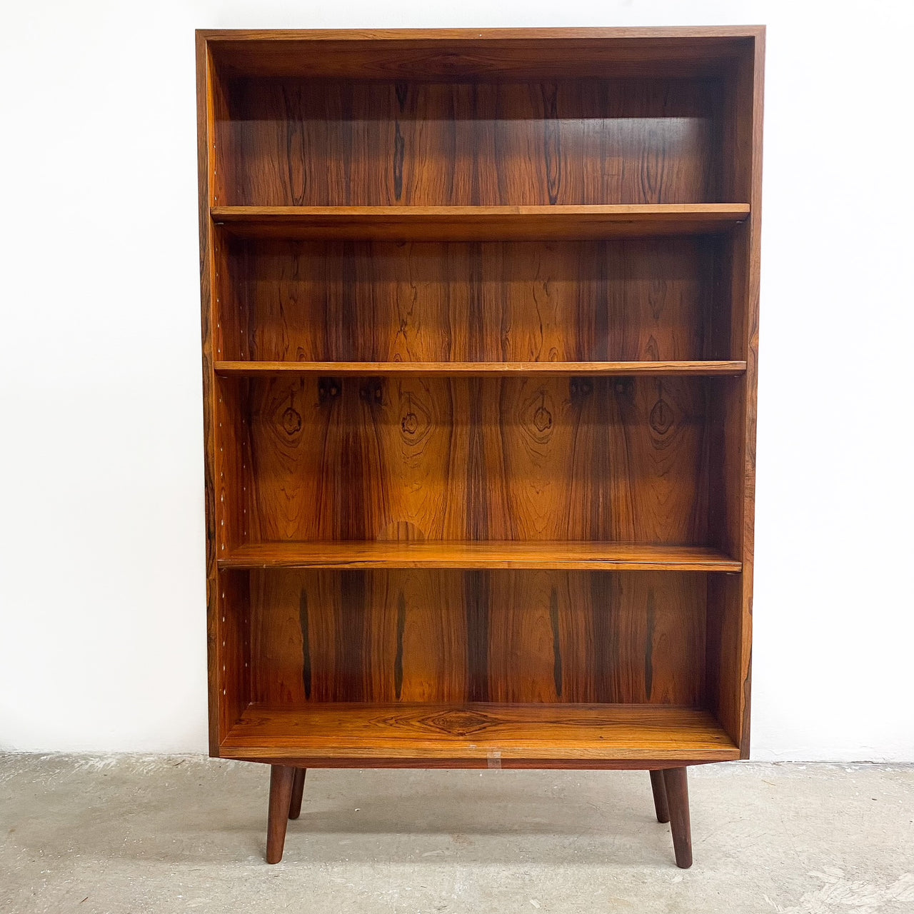 Tall Danish Mid Century Brazilian Rosewood Shelves
