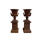 Two Pieces Cast Iron Jardiniere