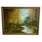 Very Large Mid Century Autumn Landscape Painting
