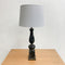 Vintage 1960s Italian Black Marble And Brass Table Lamp