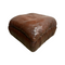 Vintage 70s Italian Leather Ottoman Footstool