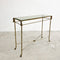Vintage Hollywood Regency Brass And Glass Console