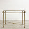Vintage Hollywood Regency Brass And Glass Console
