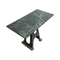 Vintage Italian Marble Console Table with Industrial Cast Iron Base