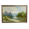 Vintage Landscape Painting With Water Birds Signed Grange