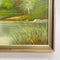 Vintage Landscape Painting With Water Birds Signed Grange