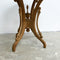Vintage Marble Top Side Table With Carved Teak Base
