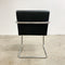 Set Of 6 Mies Van Der Rohe Brno Style Black Leather And Chrome Cantilever Chairs- on hire