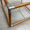 Vintage Modernist Glass Top Coffee Side Table