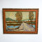 Vintage Oil On Canvas European Country Landscape Painting