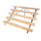 Vintage Pine and Wrought Steel Bleacher Seating Stand