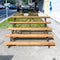 Vintage Pine and Wrought Steel Bleacher Seating Stand