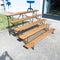 Vintage Pine and Wrought Steel Bleacher Seating Stand