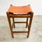 Rare Mary Featherston Mid Century 'Hobb' Stools With Tan Leather Seats - 2 Available