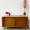 Mid Century 1960's Danish Teak Pin Leg sideboard By Dyrlund