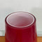 Retro Red Art Glass With White Inner Rim