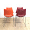 Set 4 1990's Modernist Italian Calligaris ‘JAM’ Chairs Red & Orange