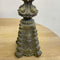Pair Mid Century 1960's Green Ornate Dolphin Table Lamps