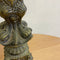 Pair Mid Century 1960's Green Ornate Dolphin Table Lamps