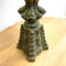 Pair Mid Century 1960's Green Ornate Dolphin Table Lamps