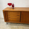 Mid Century 1960's Danish Teak Pin Leg sideboard By Dyrlund