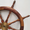 Nautical Wooden and Brass Boat or Ships Wheel