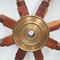 Nautical Wooden and Brass Boat or Ships Wheel