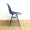 2 x Indigo Blue Fibreglass ‘Eiffel’ chairs by Modernica W/ Black Base