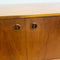 Restored Compact Mid Century Teak Burgess Cats Eye Sideboard