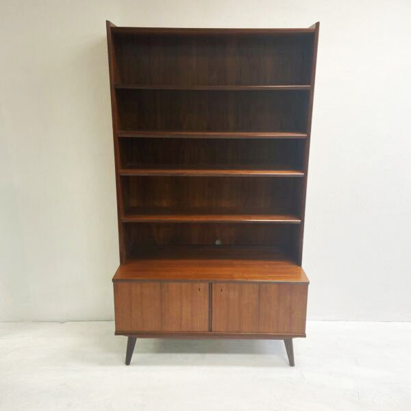 Mid Century Danish Upright Bookcase Buffet