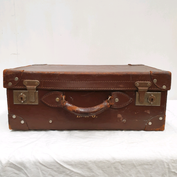 Vintage leather suitcase