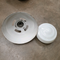 Rare Vintage hospital Industrial Enamel and Glass Pendant Lights