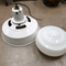Rare Vintage hospital Industrial Enamel and Glass Pendant Lights
