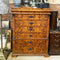 Stunning Antique French Tall Boy Mahogany Chiffonier Chest of Drawers