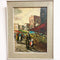Vintage Mid Century Italian Village Oil Painting By S Stilio