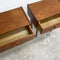Restored Parker Teak Pair of Bedside Tables