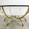 Mid Century Glass And Brass Circular Coffee Table C1960s