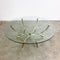 Mid Century Glass And Brass Circular Coffee Table C1960s