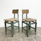 Pair of Rustic Industrial Vintage Stools