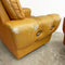 Pair of Orange Leather Rolled Armchairs