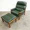 Mid Century Tessa T21 Leather Armchair With Footstool
