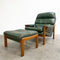 Mid Century Tessa T21 Leather Armchair With Footstool