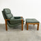 Mid Century Tessa T21 Leather Armchair With Footstool