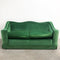 Mid Century Green Velvet Two Seater Sofa