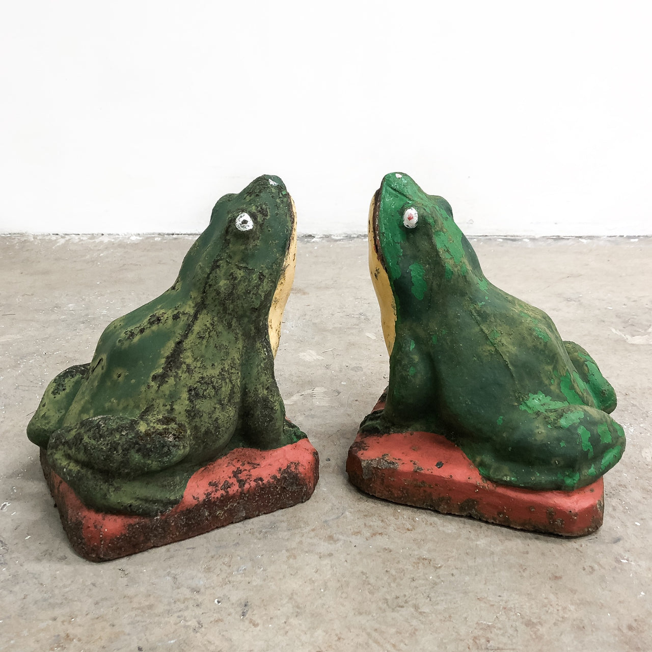 Pair Of Mid Century Garden Frogs